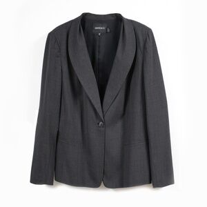 LAFAYETTE 148 New York Single-Button Blazer Grey Women's Size 18W